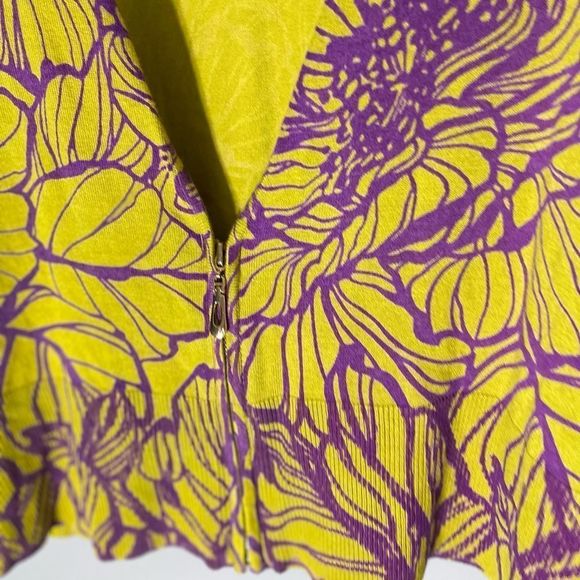 Ashley Stewart Sweater Cardigan Size 26 Citronelle NWT Half Zipper Rayon - Picture 4 of 9